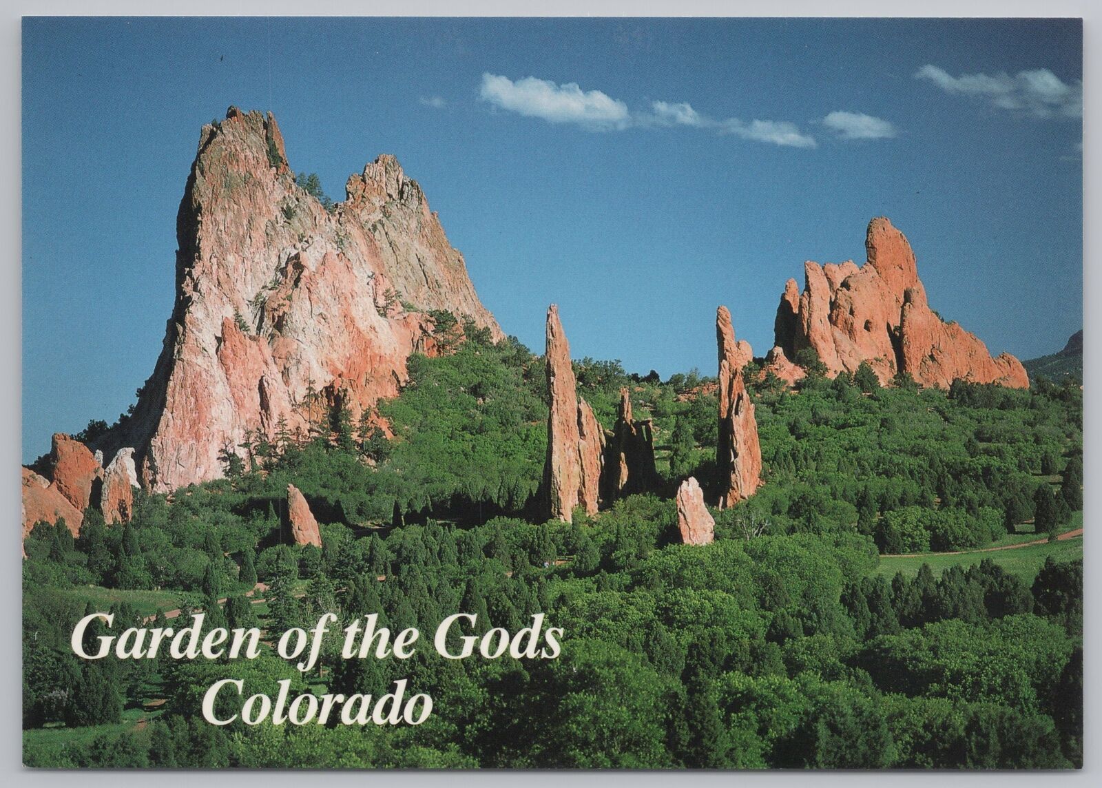 State View~Garden of the Gods Interior of Garden CO Springs~Continental Postcard