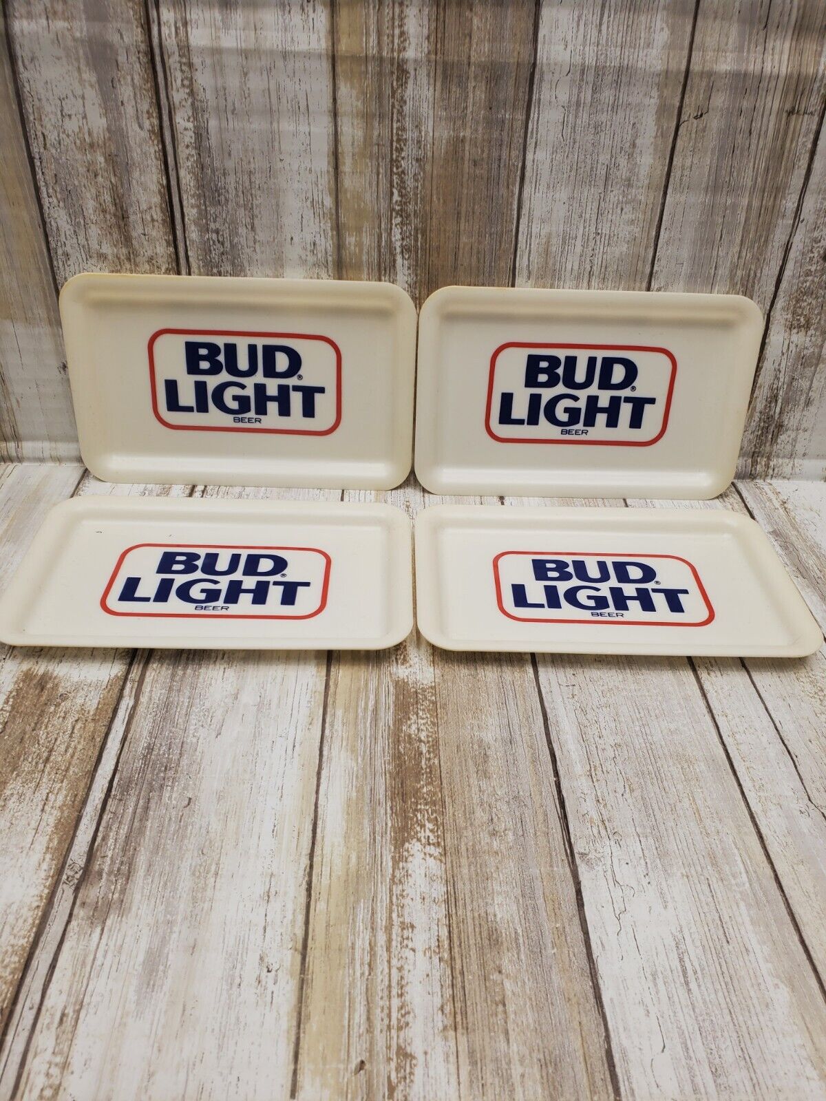Lot Of 4 Small Bud Light Trays