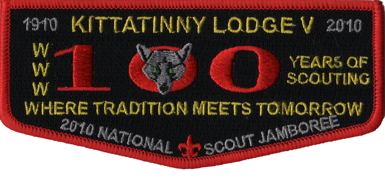 Kittatinny Lodge 5 Hawk Mountain Council PA Flap Red Bdr (AR1317)