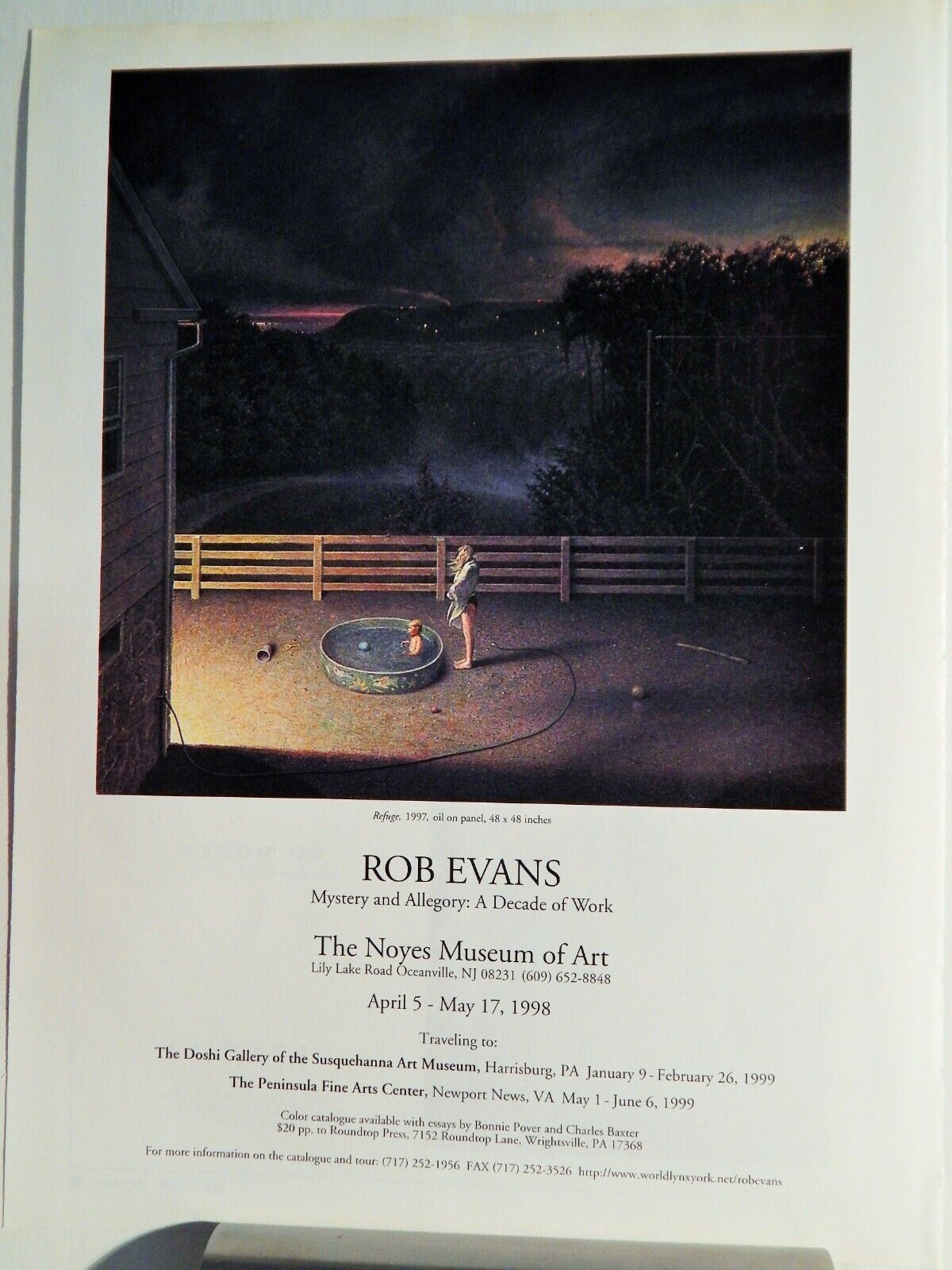 ROB EVANS  ART PIECE VTG ORIG  1998-3 ADVERTISEMENT