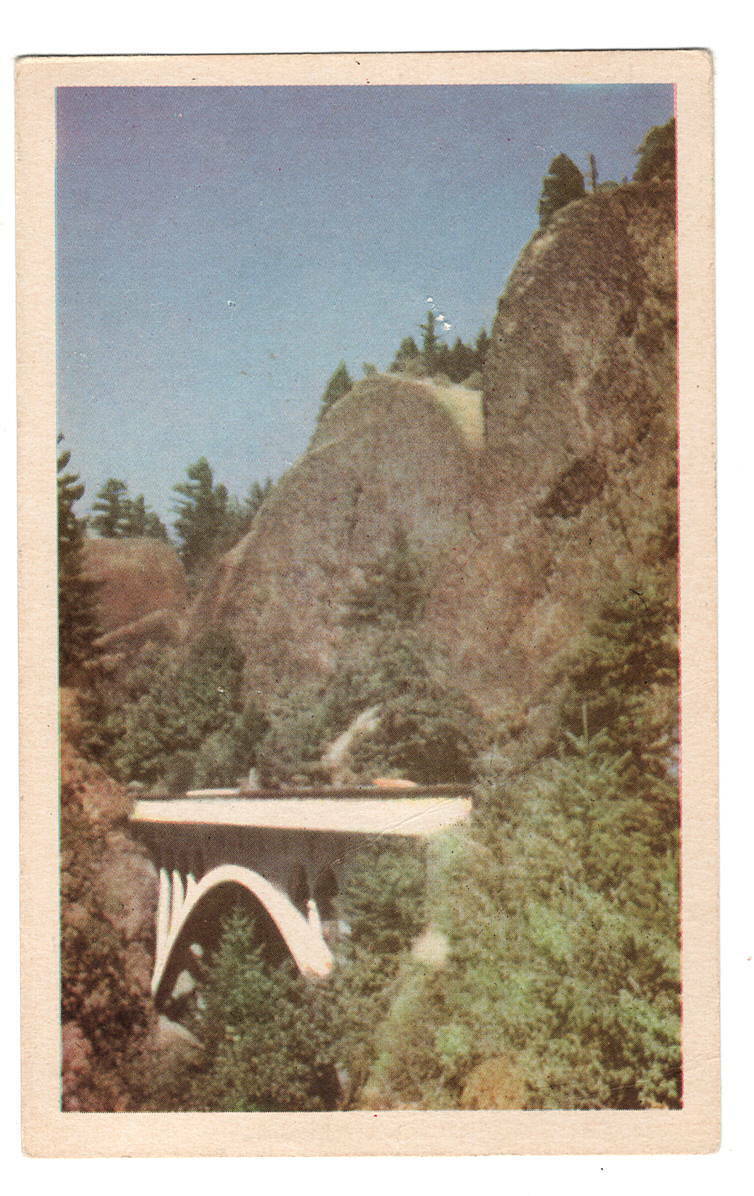 Postcard  OR Shepperd\'s Dell Bridge Columbia River Highway Oregon Vintage