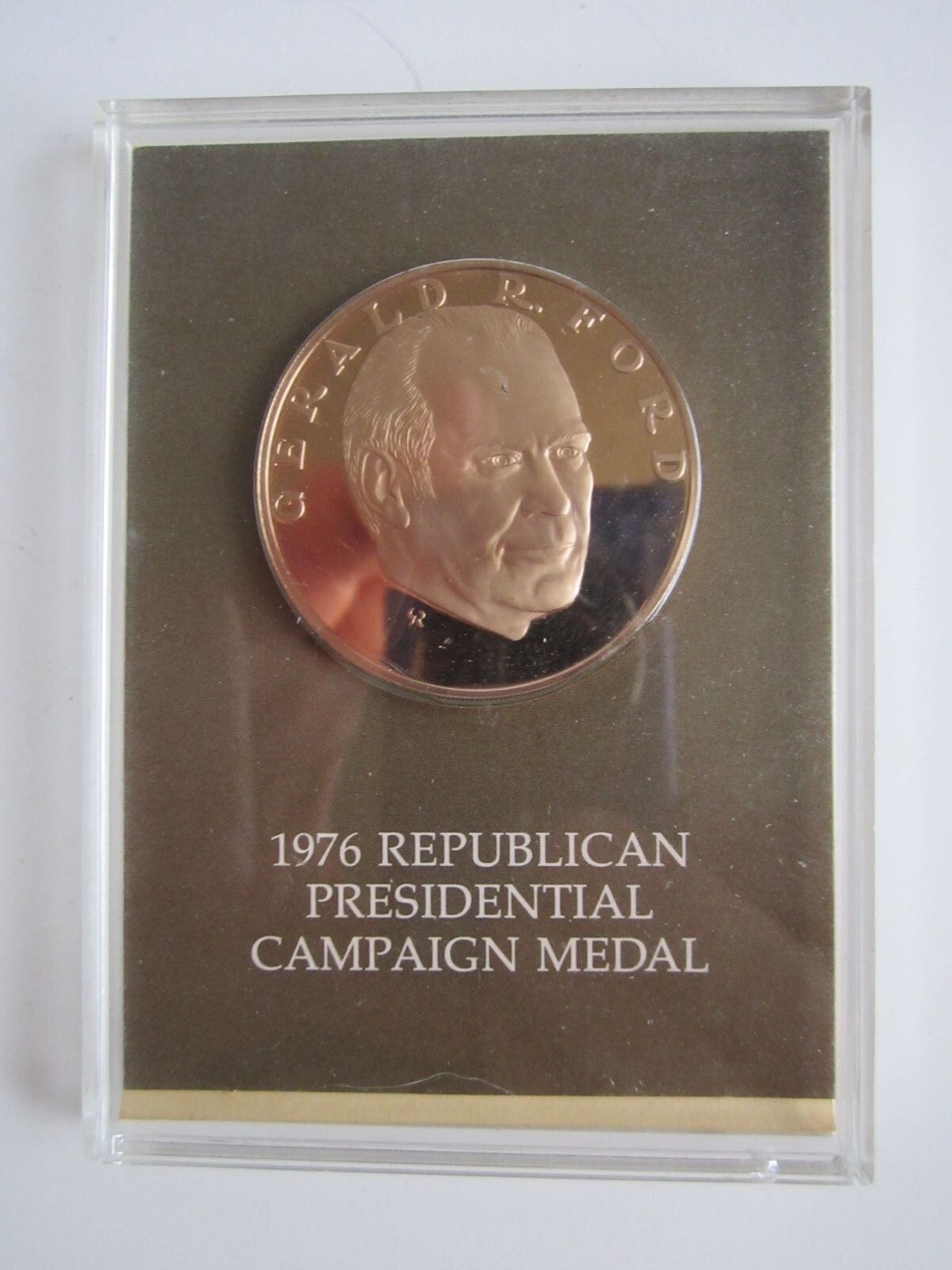 1976 GERALD FORD REPUBLICAN PRESIDENTIAL CAMPAIGN MEDAL - BRONZE - PROOF - BMA