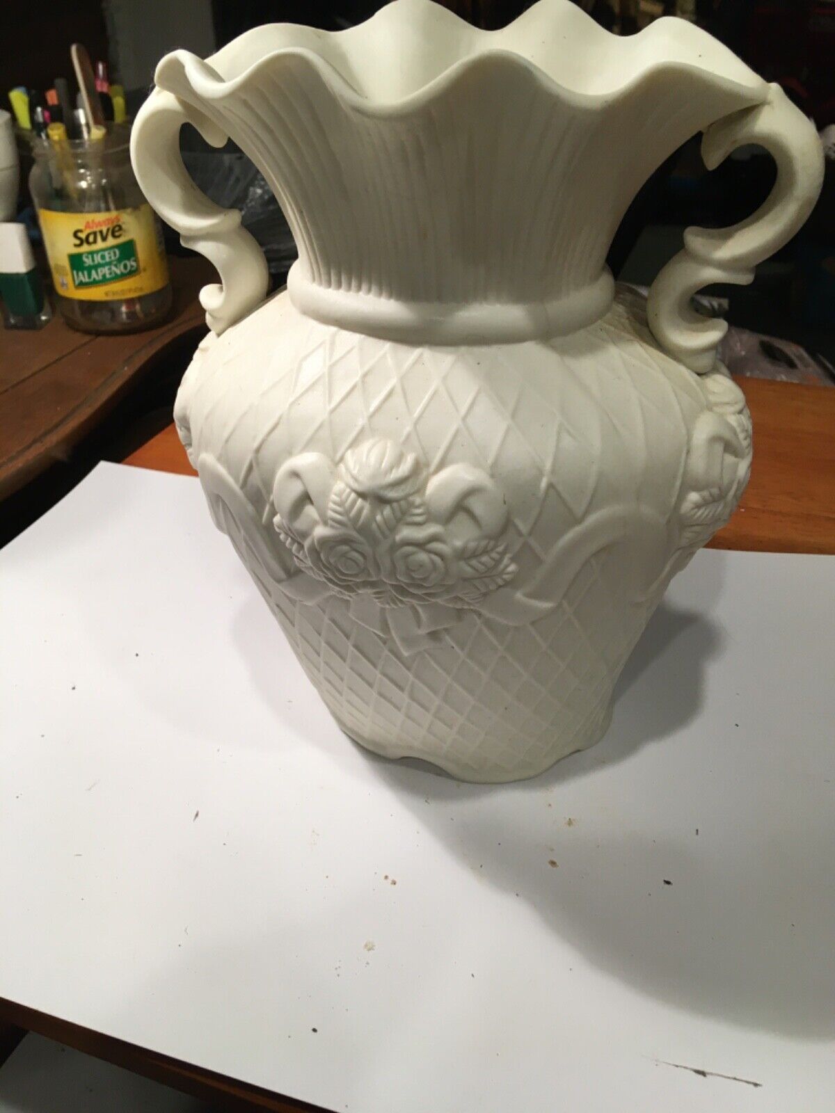 Ceramic Vase large, floral