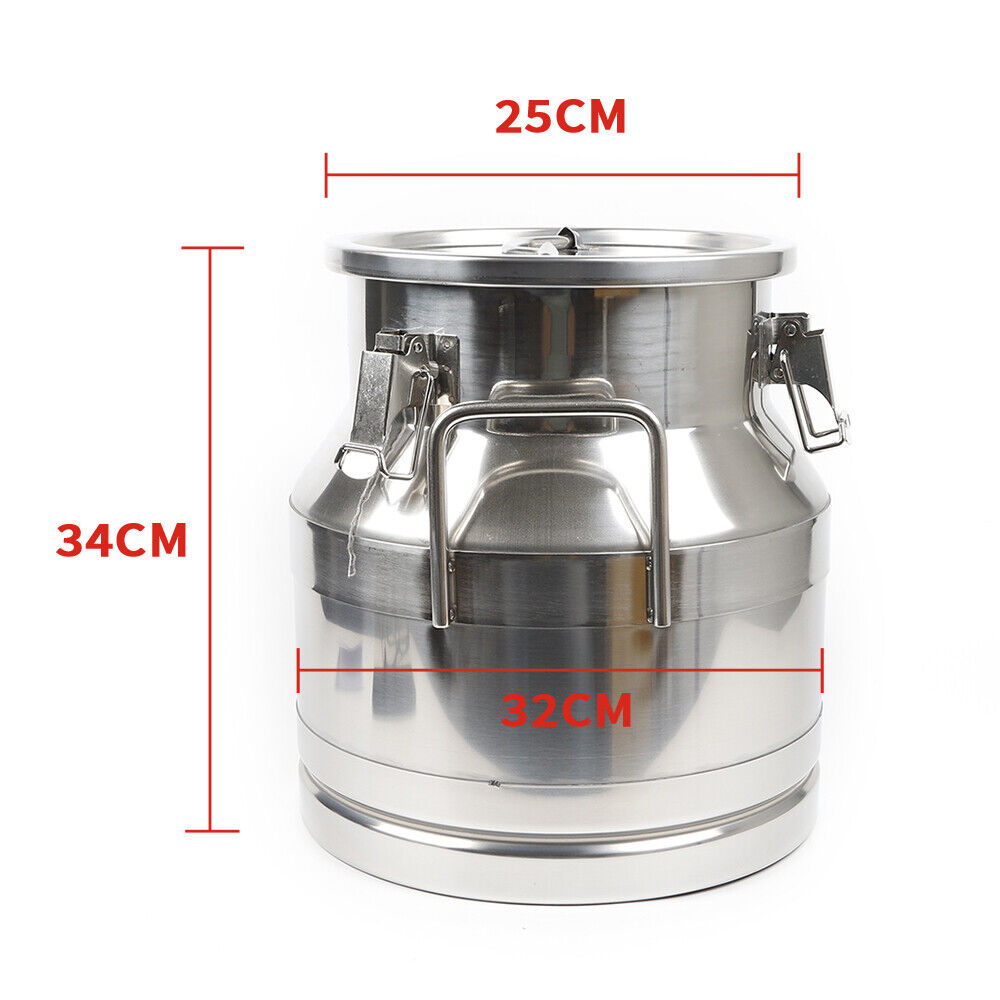 20L/30L/40L/50L/60L Milk Bucket Stainless Steel Milk Can Barrel Milk Canister US