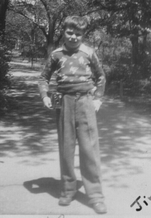 3Z Photograph Boy Holds Brownie Camera 1930-40's Portrait 