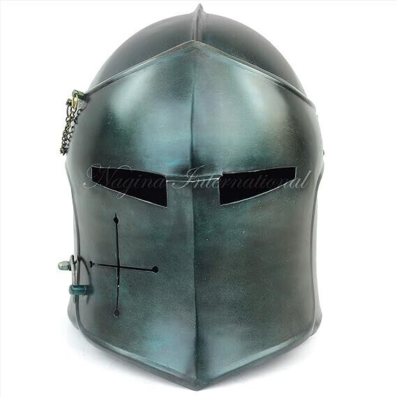 Nagina International Medieval Barbuta Knights Armory Templar Crusader\'s Helmet