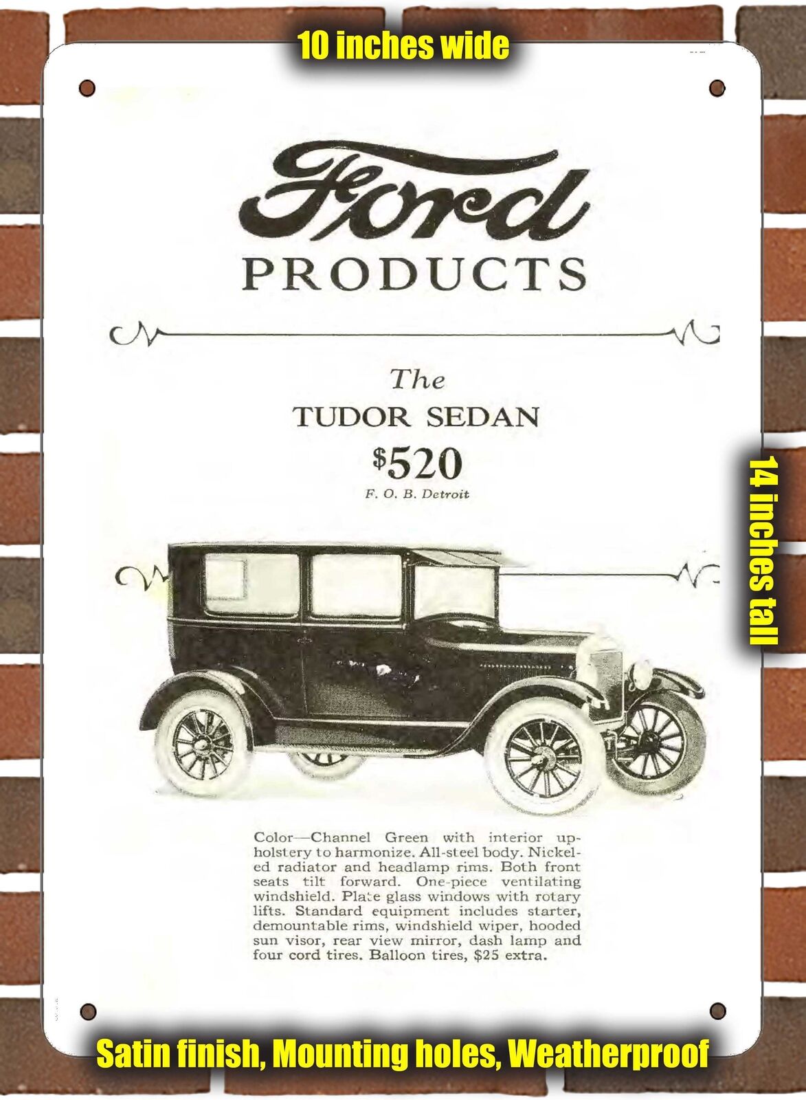 METAL SIGN - 1926 Ford Products