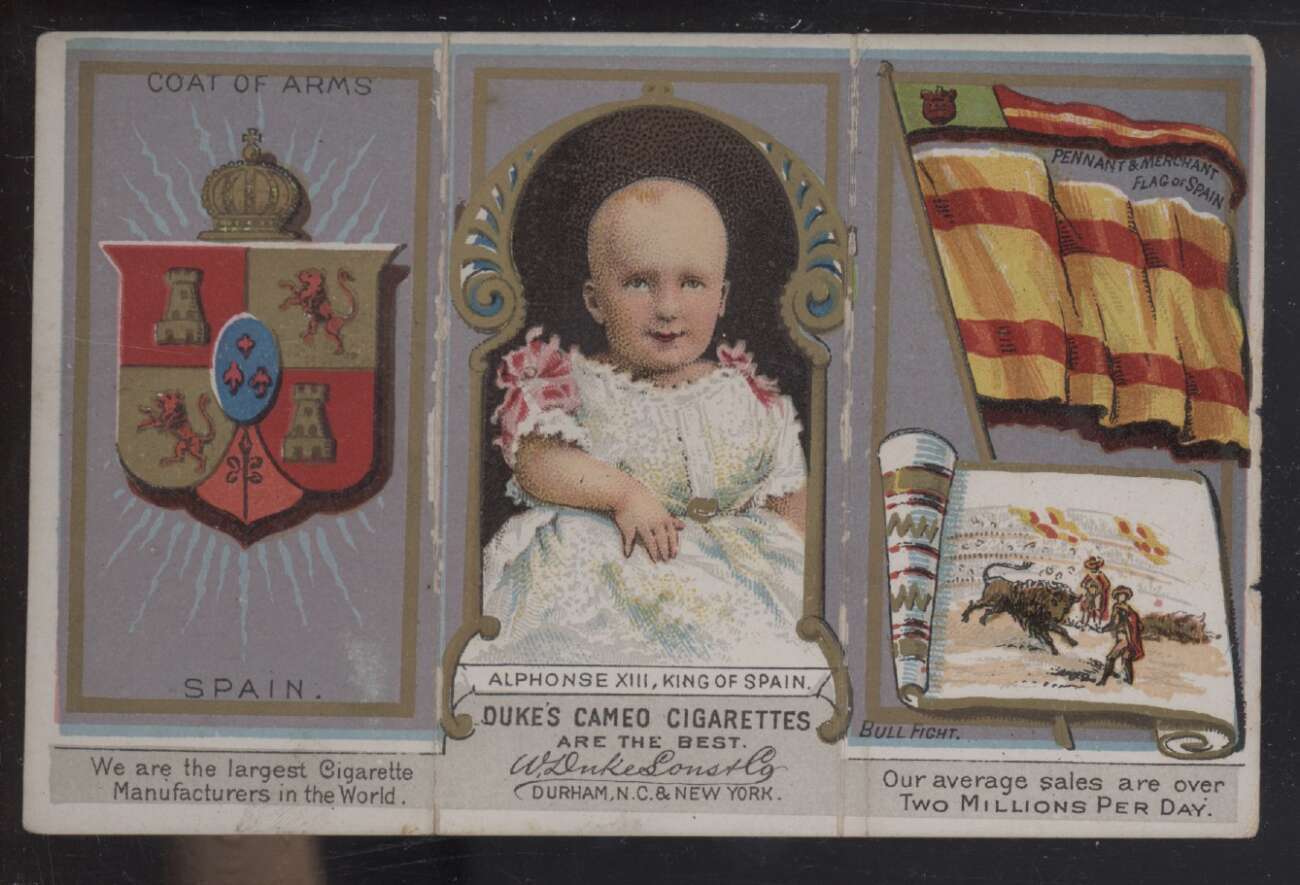 1888 N126 Duke World Rulers #NNO Spain/Alphonse/Bullfight G D62438