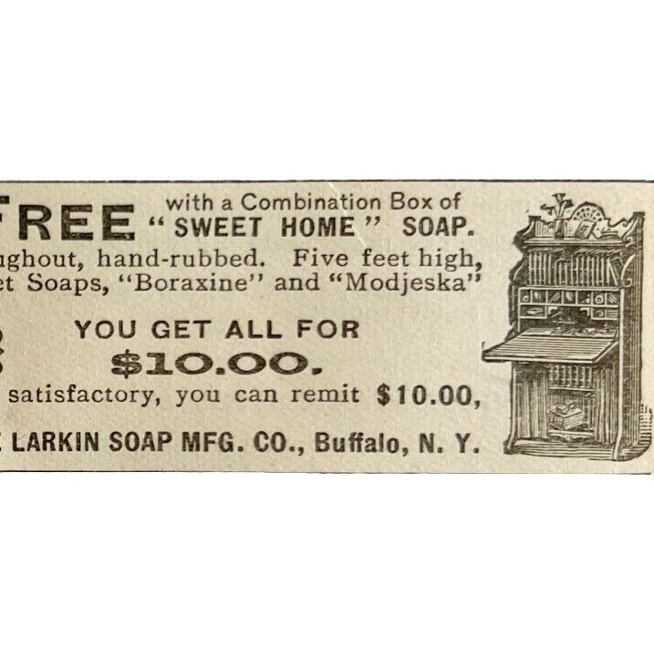 Larkin Soap Buffalo NY 1894 Advertisement Victorian Chautauqua Desk ADBN1uu