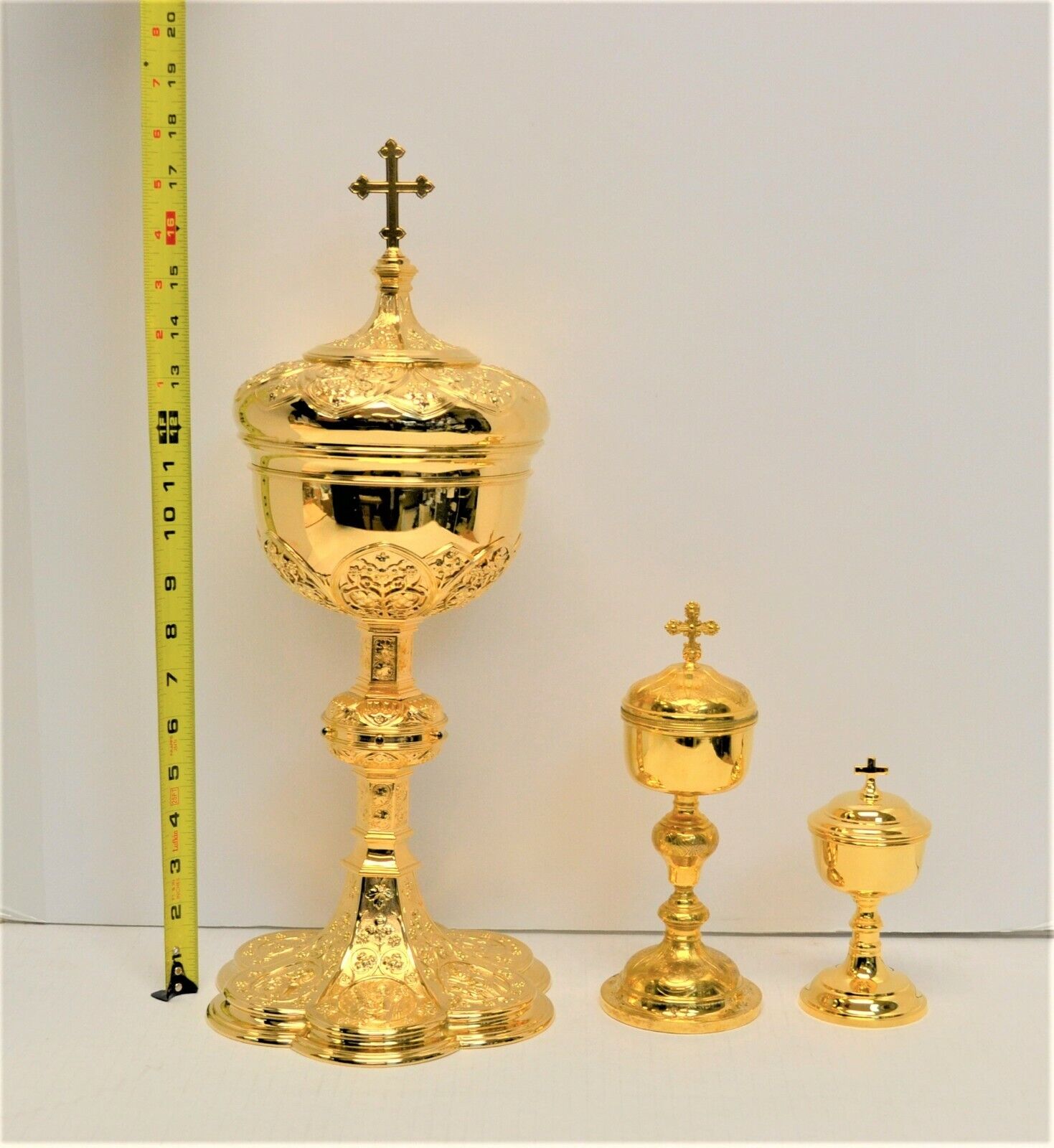 + Beautiful Extra Large Cathedral Size Ciborium + All Sterling Silver + 18\