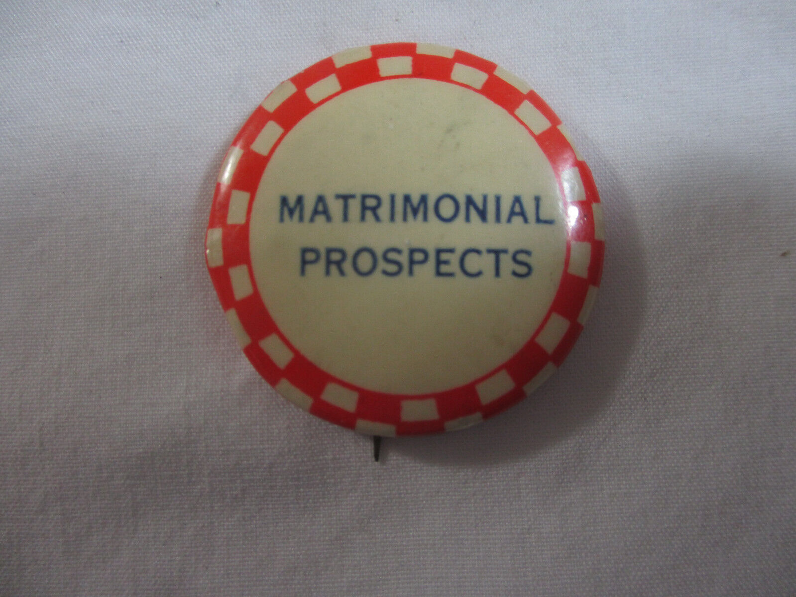 Vintage  Button Pin Back  \