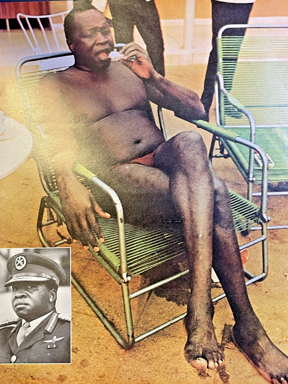 1972 Magazine Illustration Idi Amin Dada Oumee Third President of Uganda