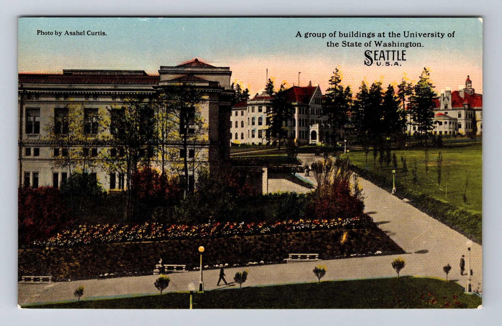 Seattle WA-Washington, University The State, Aerial, Vintage Postcard