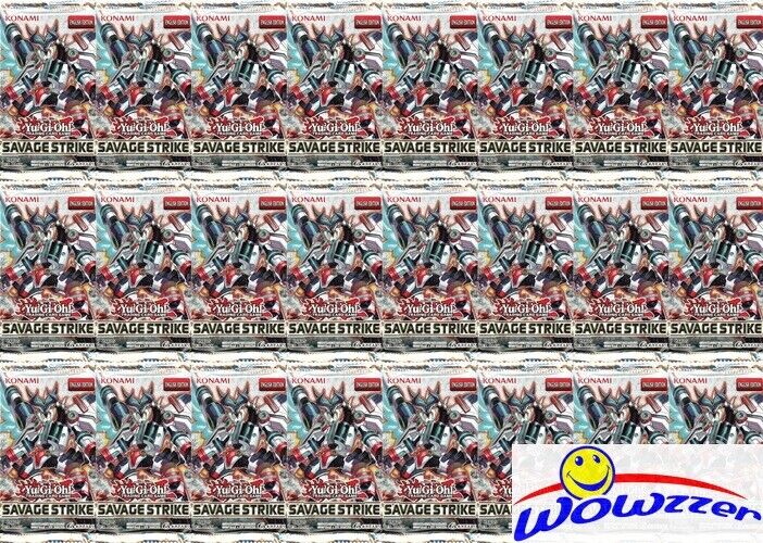 (24) Yugioh Savage Strike Factory Sealed Booster Packs-216 Cards 