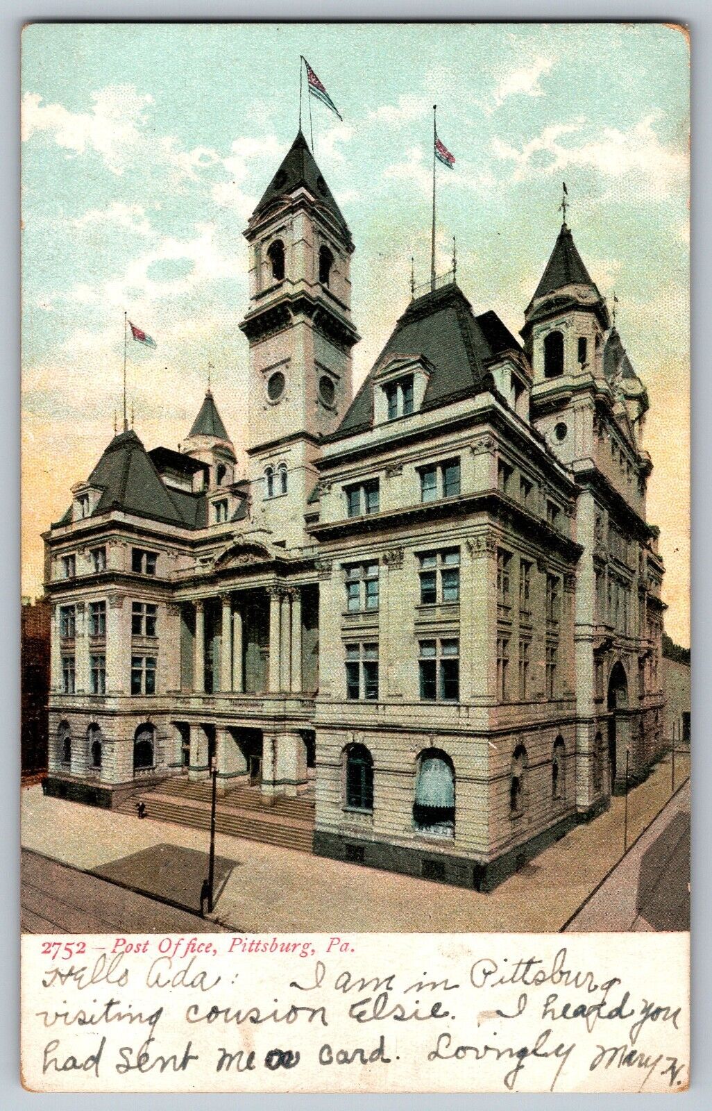 Pittsburgh, Pennsylvania - The Post Office Buildings - Vintage Postcard - Posted