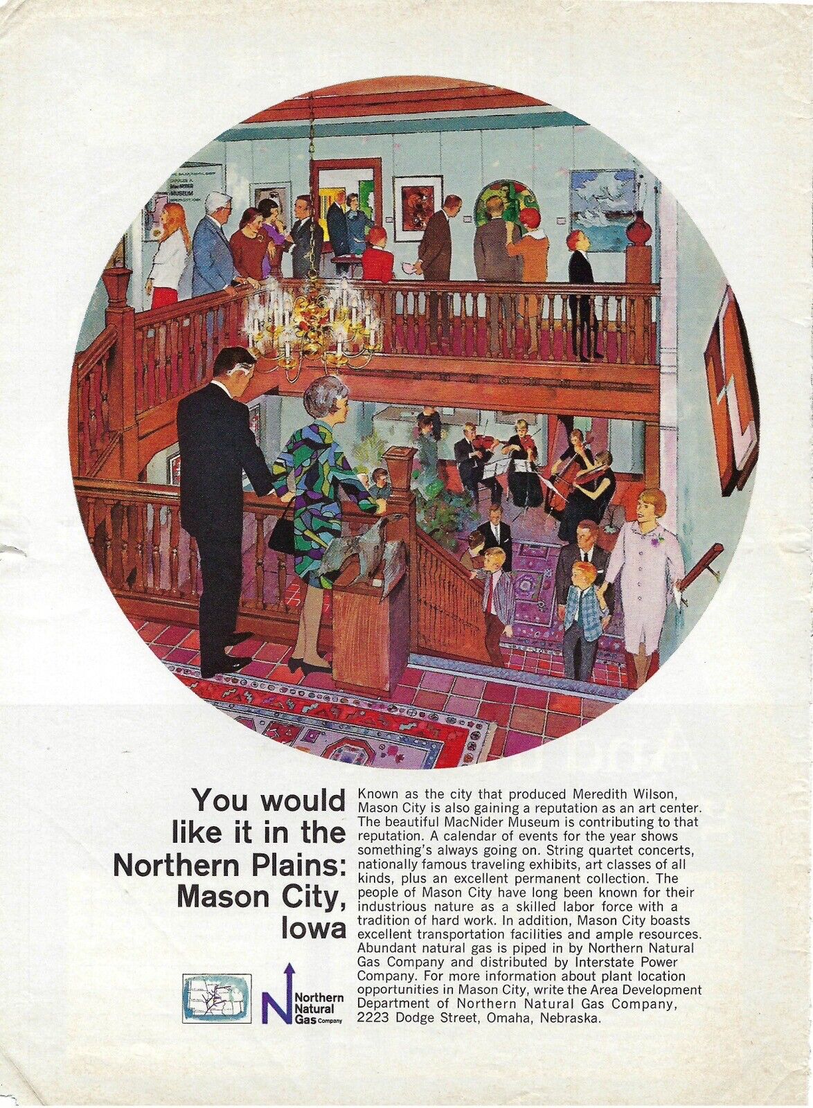 1967 Northern Natural Gas Northern Plains Iowa Vintage Magazine Print Ad/Poster
