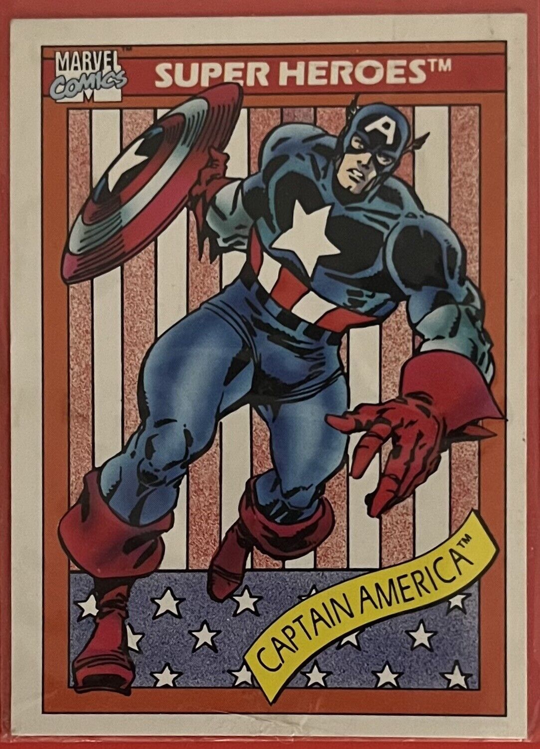 Captain America #1 - 1990 Marvel Universe Rookie Card - GEM Mint 