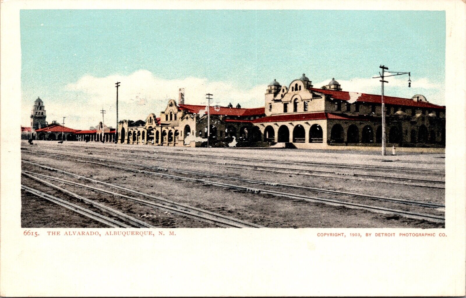 Postcard The Alvarado, Railroad Hotel in Albuquerque, New Mexico