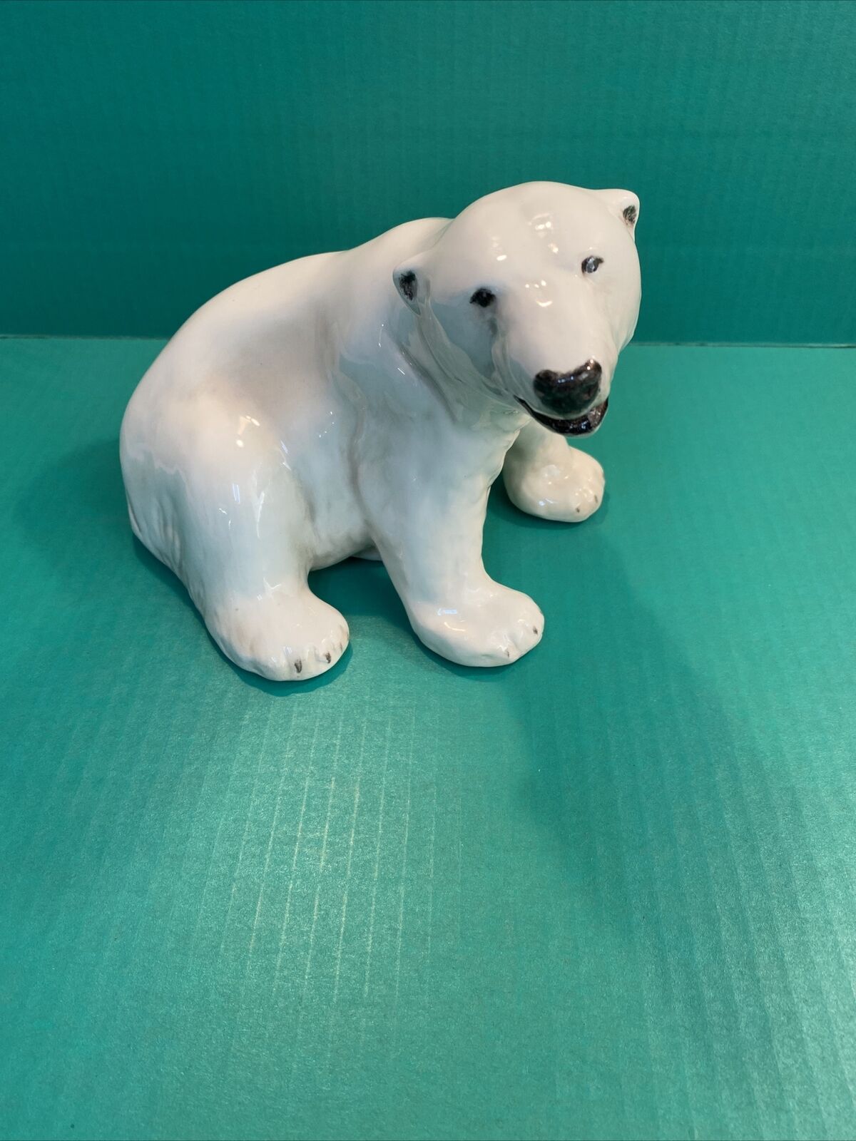Vintage Porcelain Polar Bear Figurine signed The Townsends #133 #4003