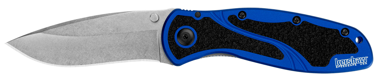 Kershaw Knives Blur Liner Lock Navy Blue Anodized Aluminum 14C28N Steel 1670NBSW