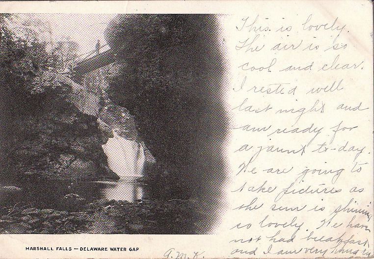 Postcard Marshall Falls Delaware Water Gap PA