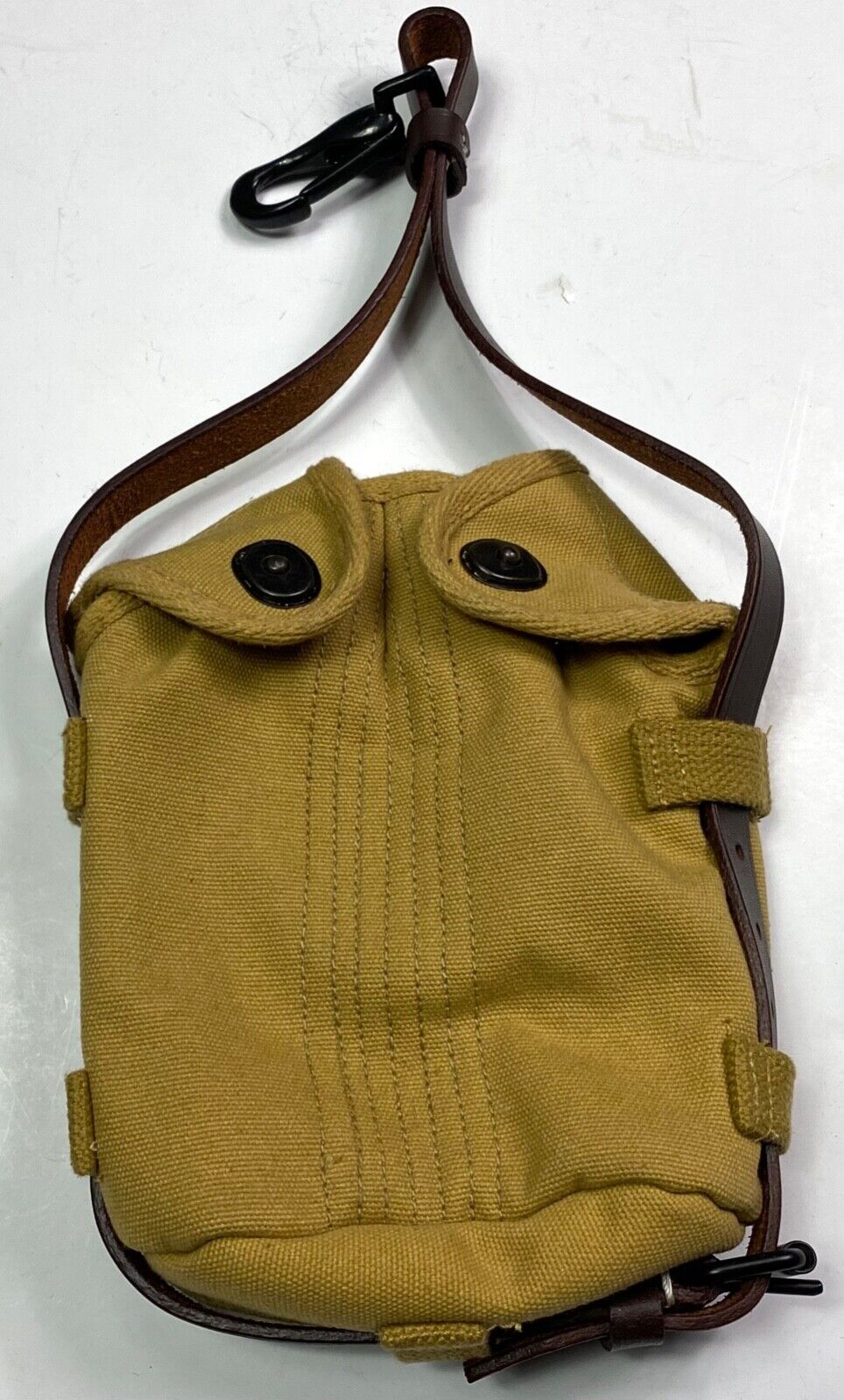WWI US M1912 MOUNTED CAVALRY CANTEEN COVER & STRAP-KHAKI