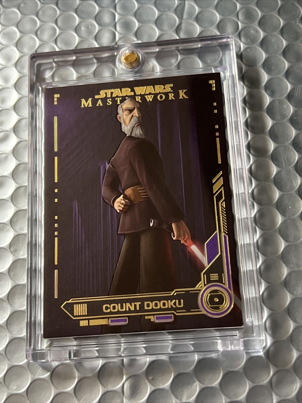 2019 Star Wars Masterwork Count Dooku Purple Ser #/50 w Pro Mold 230804