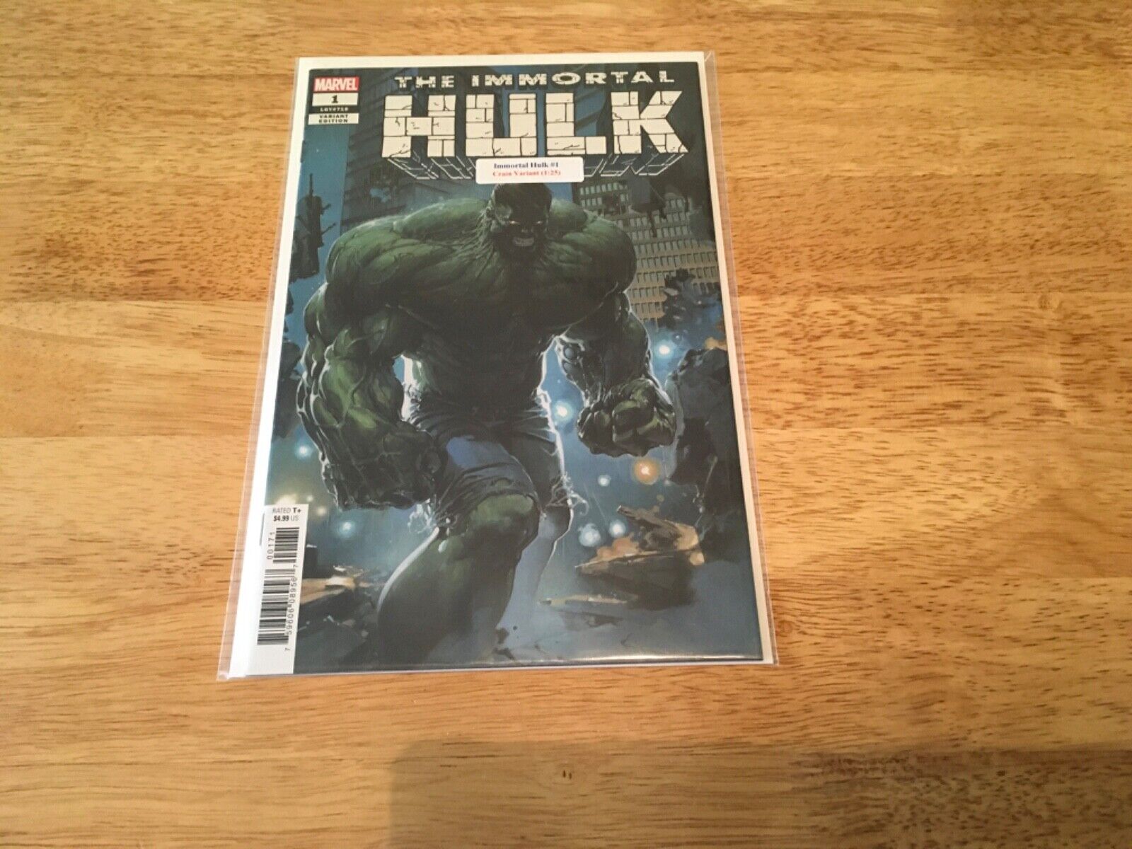 The Immortal Hulk #1 Clayton Crain 1:25 Variant Cover