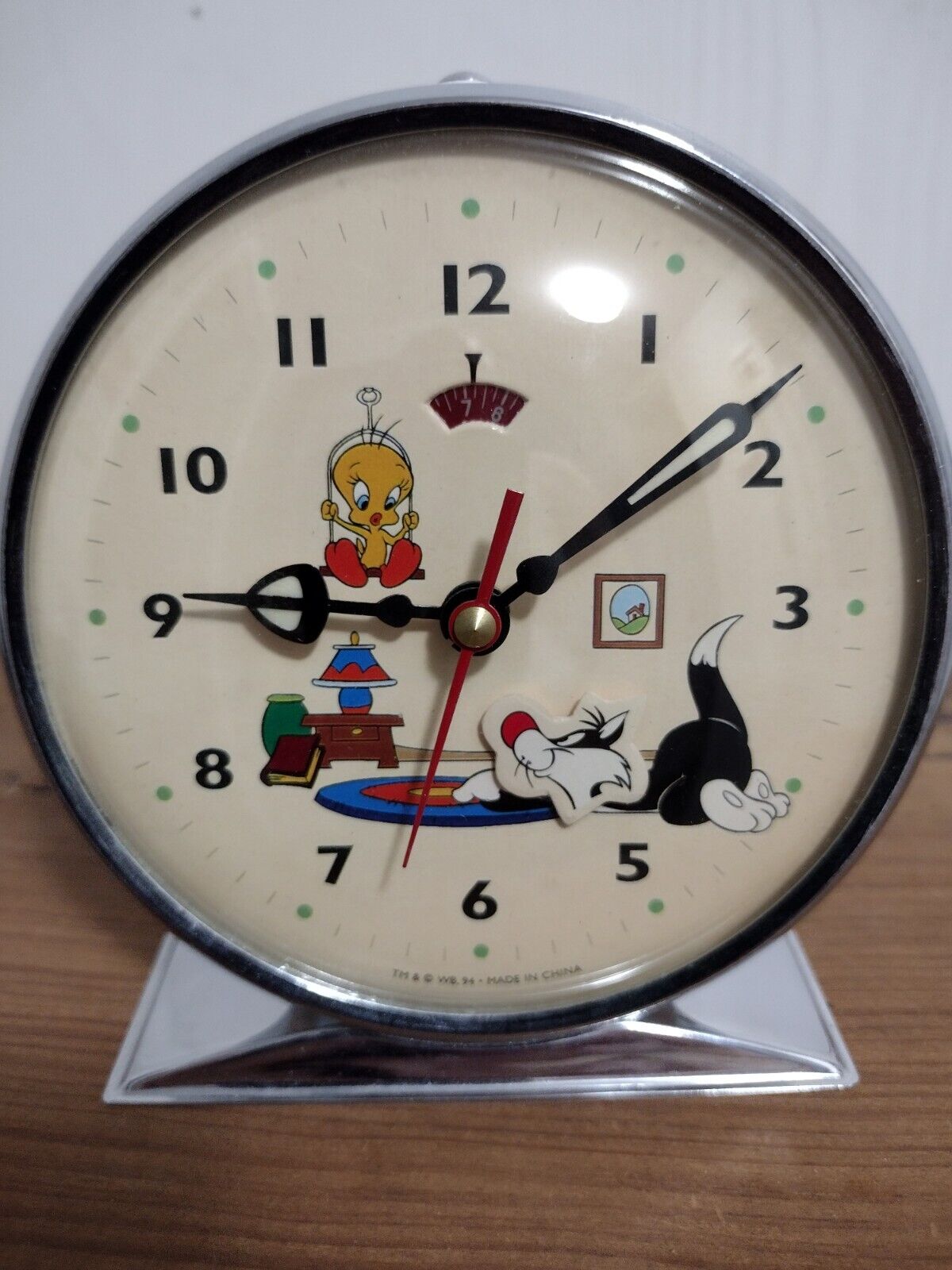 looney tunes Vintage Sylvester And Tweety Wind-up Alarm Clock  Animated
