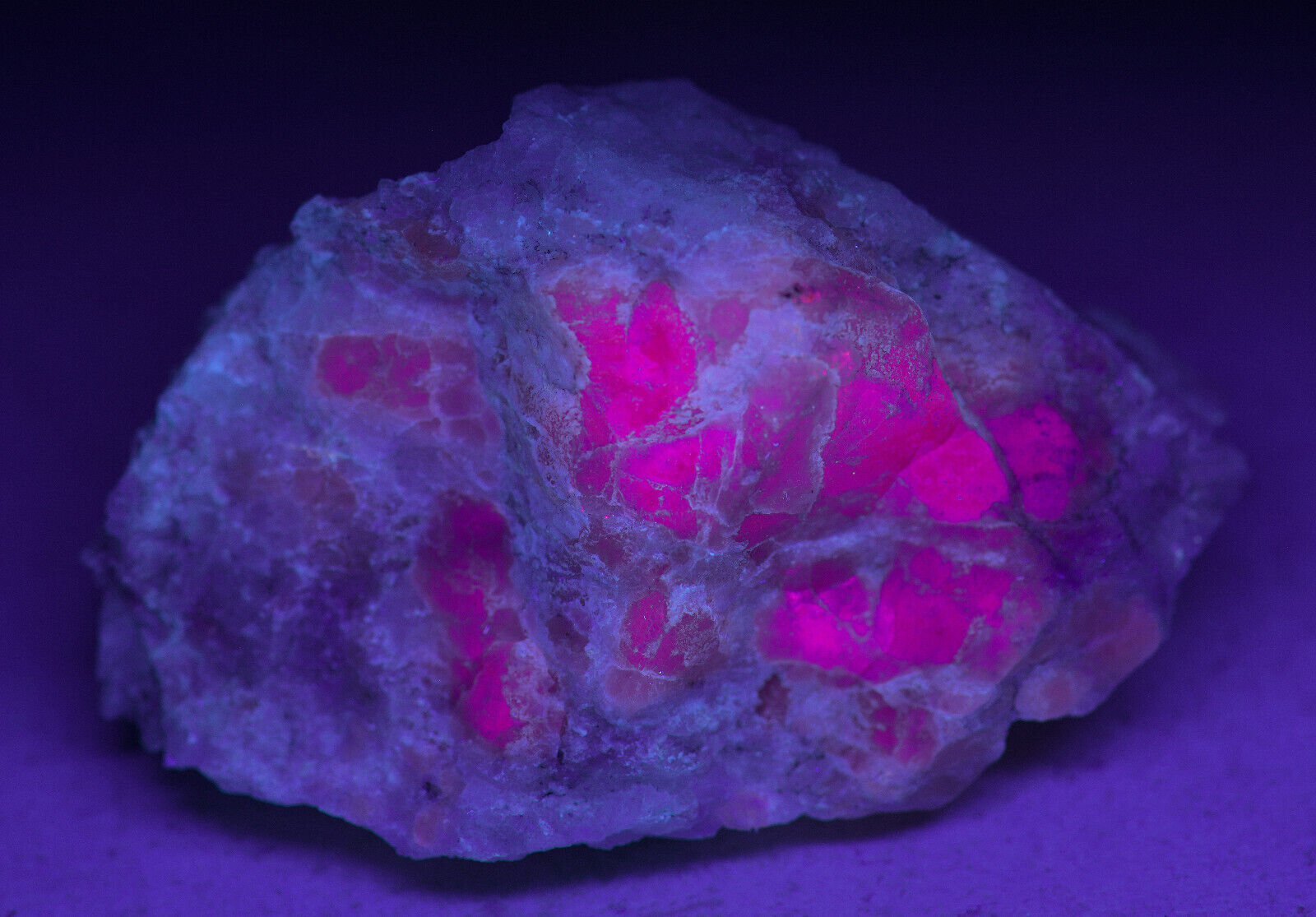 Eucryptite, fluorescent. Sinclair Mine, Australia. 96 grams. Video.