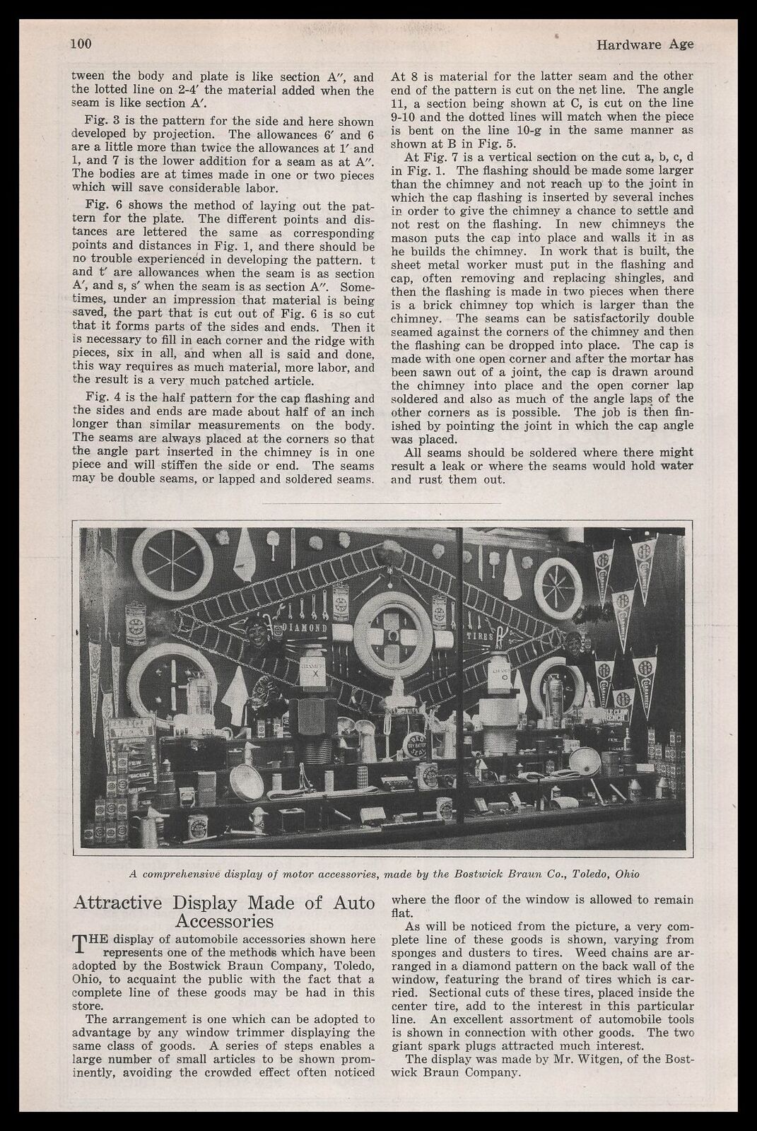 1914 Bostwick Braun Hardware Store Co Photo Toledo Ohio Article Vintage Print Ad