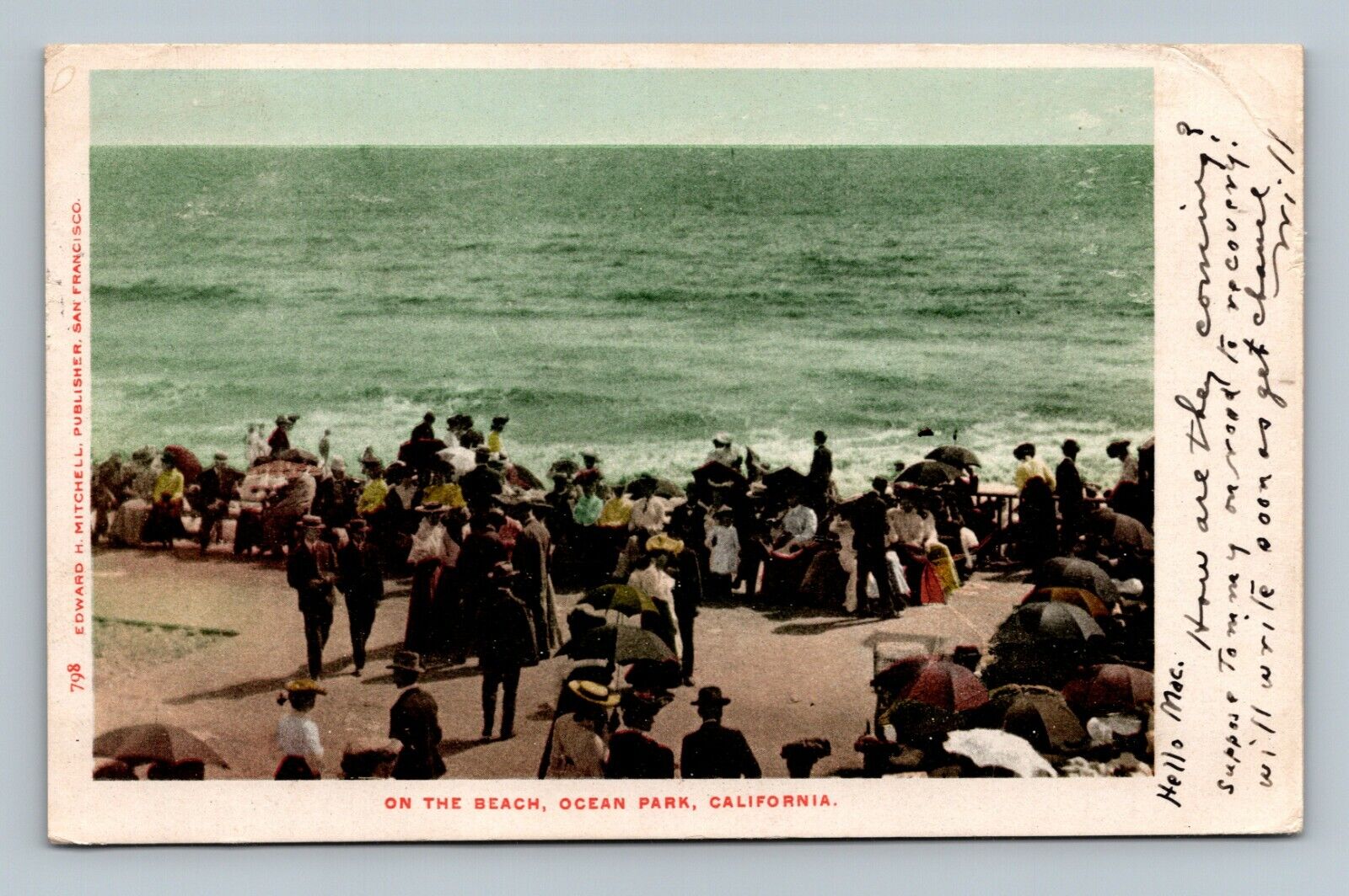 Postcard On the beach Ocean Park, California