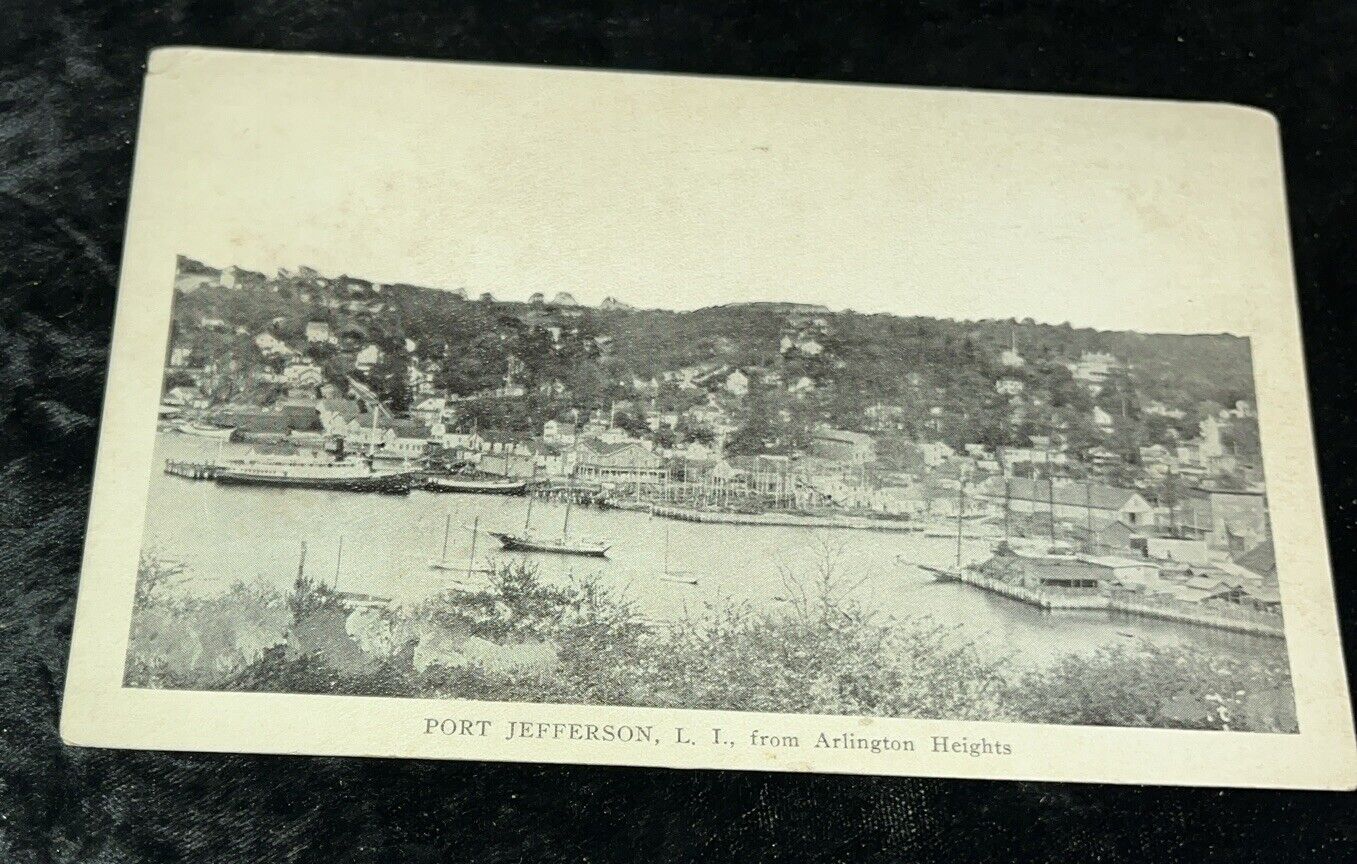Port Jefferson LI NY From Arlington Heights c1920s Postcard 