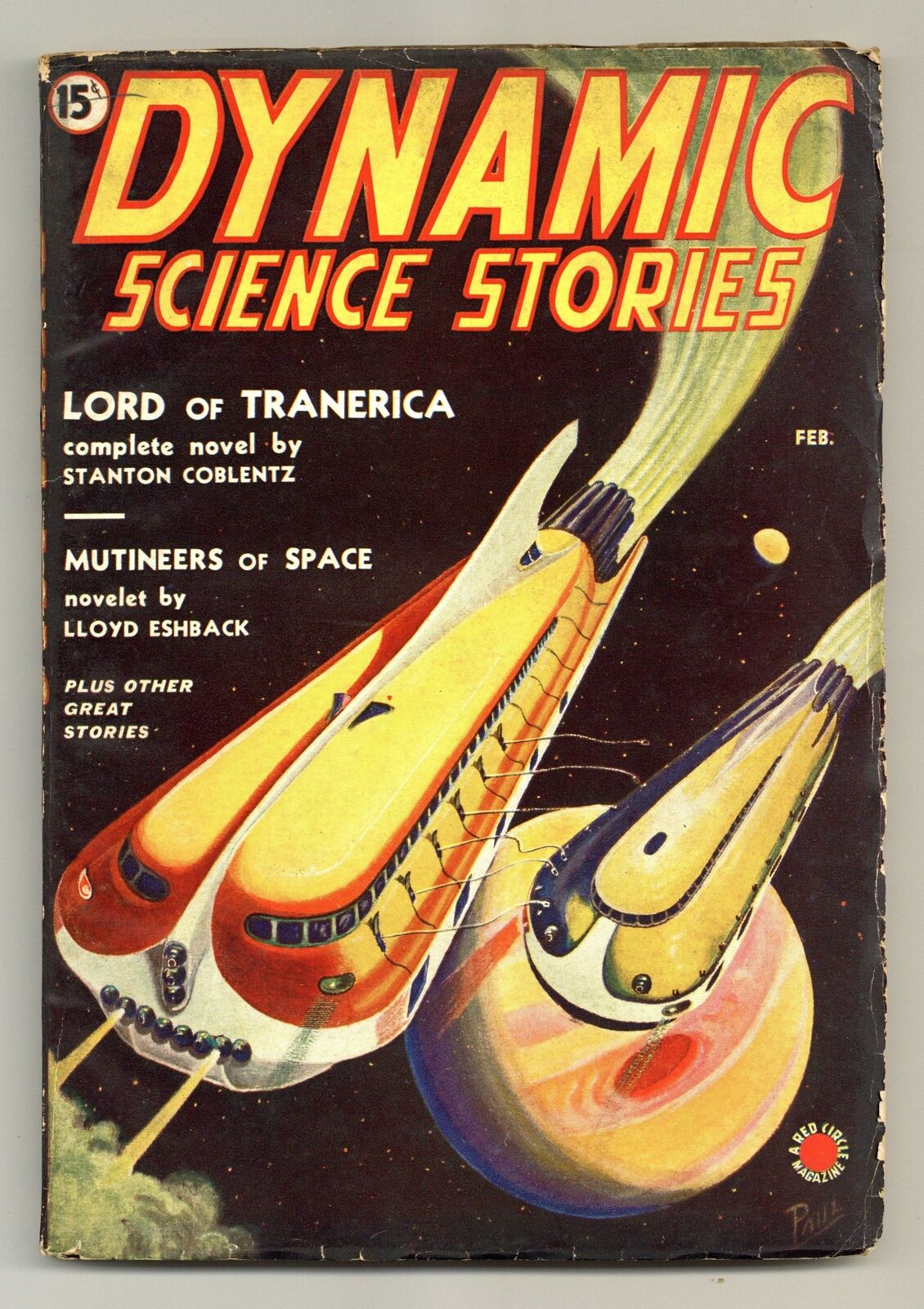 Dynamic Science Stories Pulp Feb 1939 Vol. 1 #1 VG 4.0