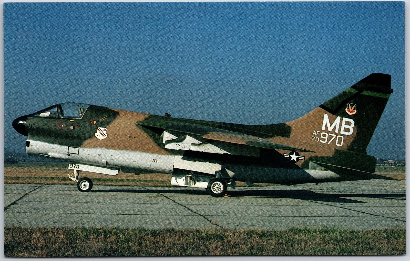 Airplane LTV (Vought) A-7D Corsair II Aircraft at USAF Museum Military Postcard