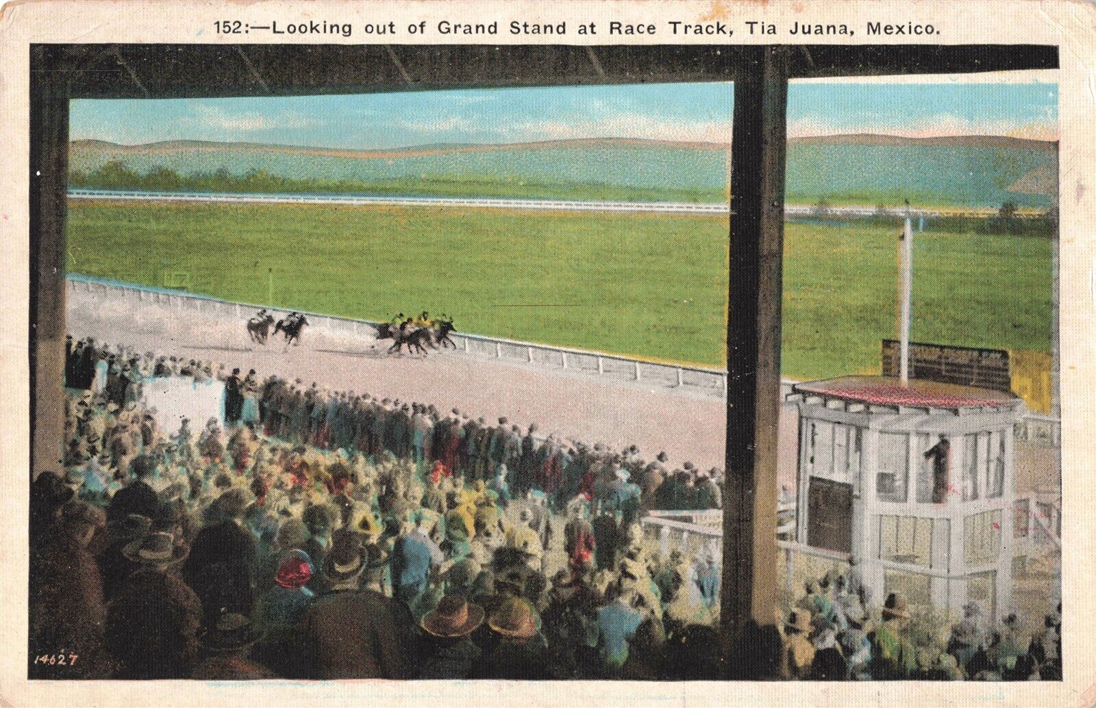 Tia Juana Mexico Grand Stands at Horse Race Track c.1908 Postcard B147