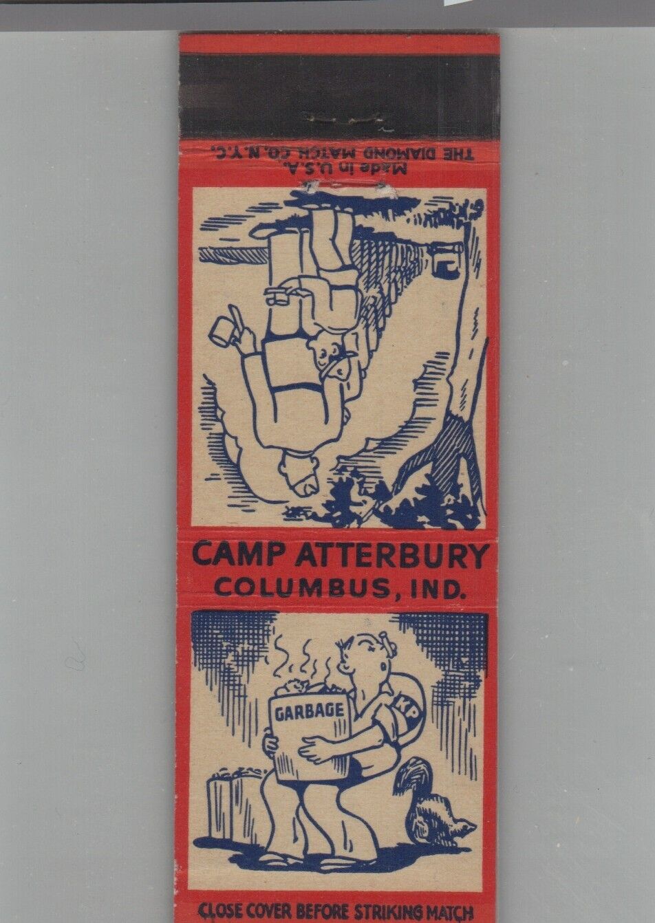 Matchbook Cover - US Army Camp Atterbury Columbus, IN