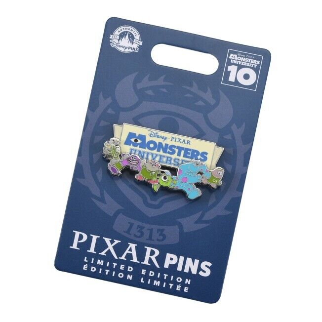 Mike and Sally Monsters University Pin Badge 10th Anniversary Disney Japan New