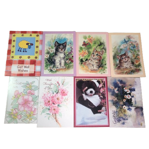 Vintage Get Well Greeting Cards Lot Thinking Of You Christian Inspiration Unused