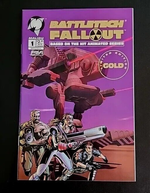 1 Battletech Fallout #1 Ltd Edition GOLD VARIANT Malibu 1994 Plus Must See Pics