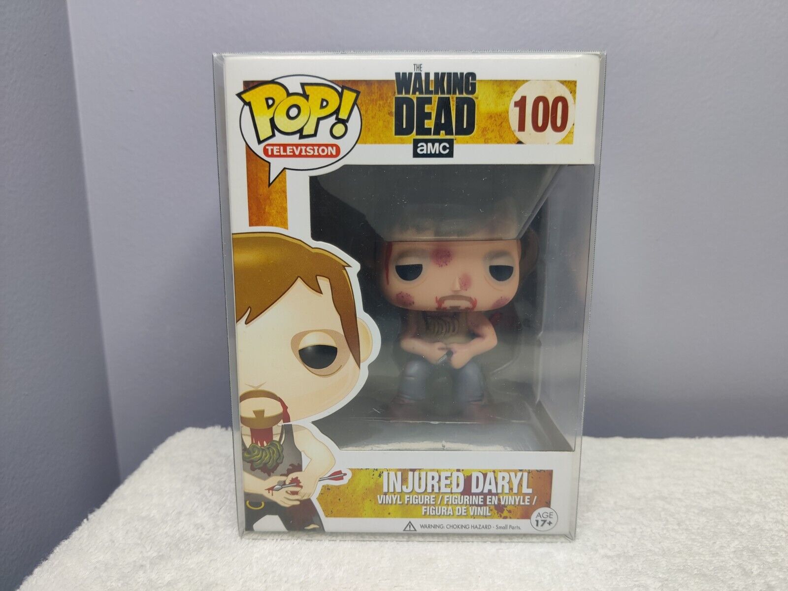 Funko Pop Television The Walking Dead Injured Daryl #100 w/Pop Protector