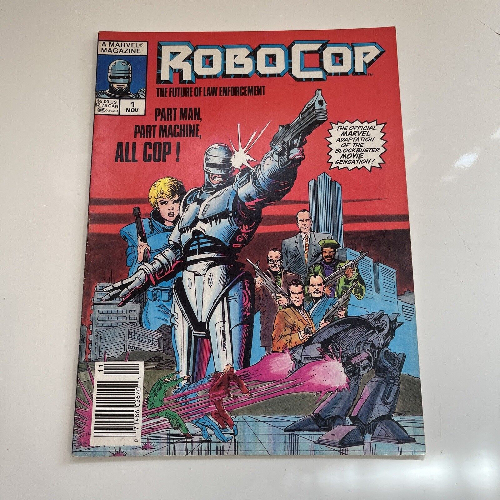 Robocop #1 Movie Adaptation Comic Magazine 1987 Marvel First Appearance