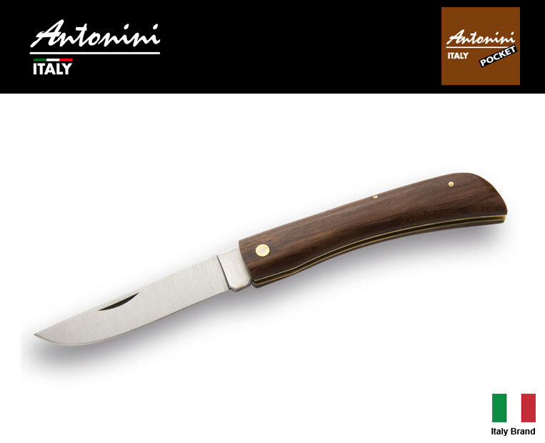 Antonini Knives 85mm Blade Asis 420 Steel Maniaghese Wooden Handle Folding Knife