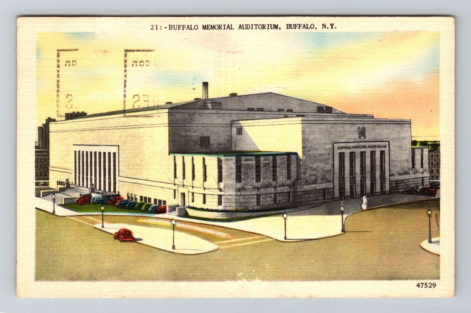 Buffalo NY-New York, Buffalo Memorial Auditorium, c1953 Vintage Postcard