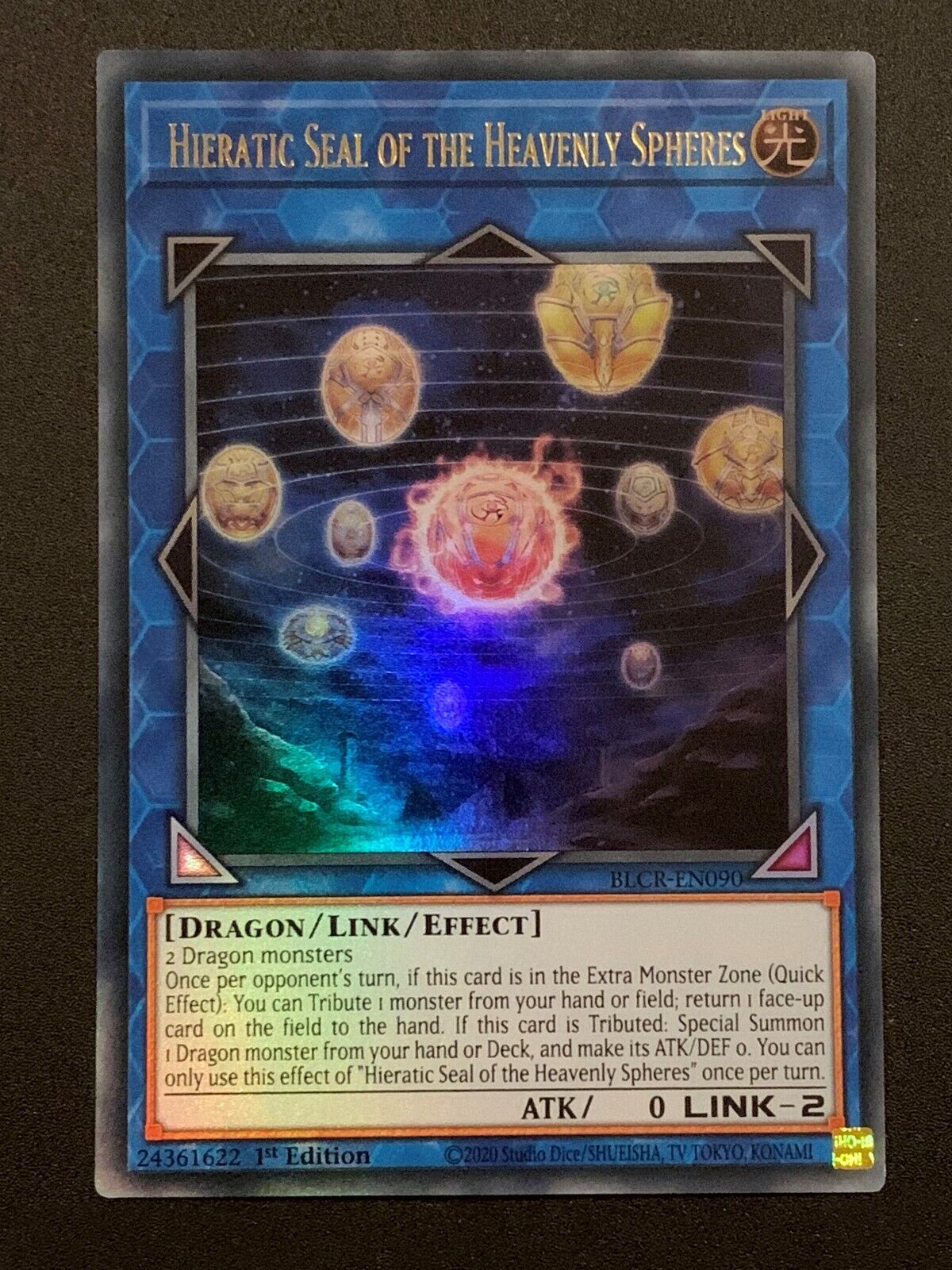 Hieratic Seal of the Heaven Spheres | BLCR-EN090 | Ultra Rare | 1st Ed | YuGiOh