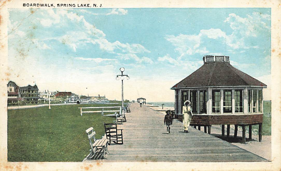 c1920 Boardwalk Spring Lake NJ  P456