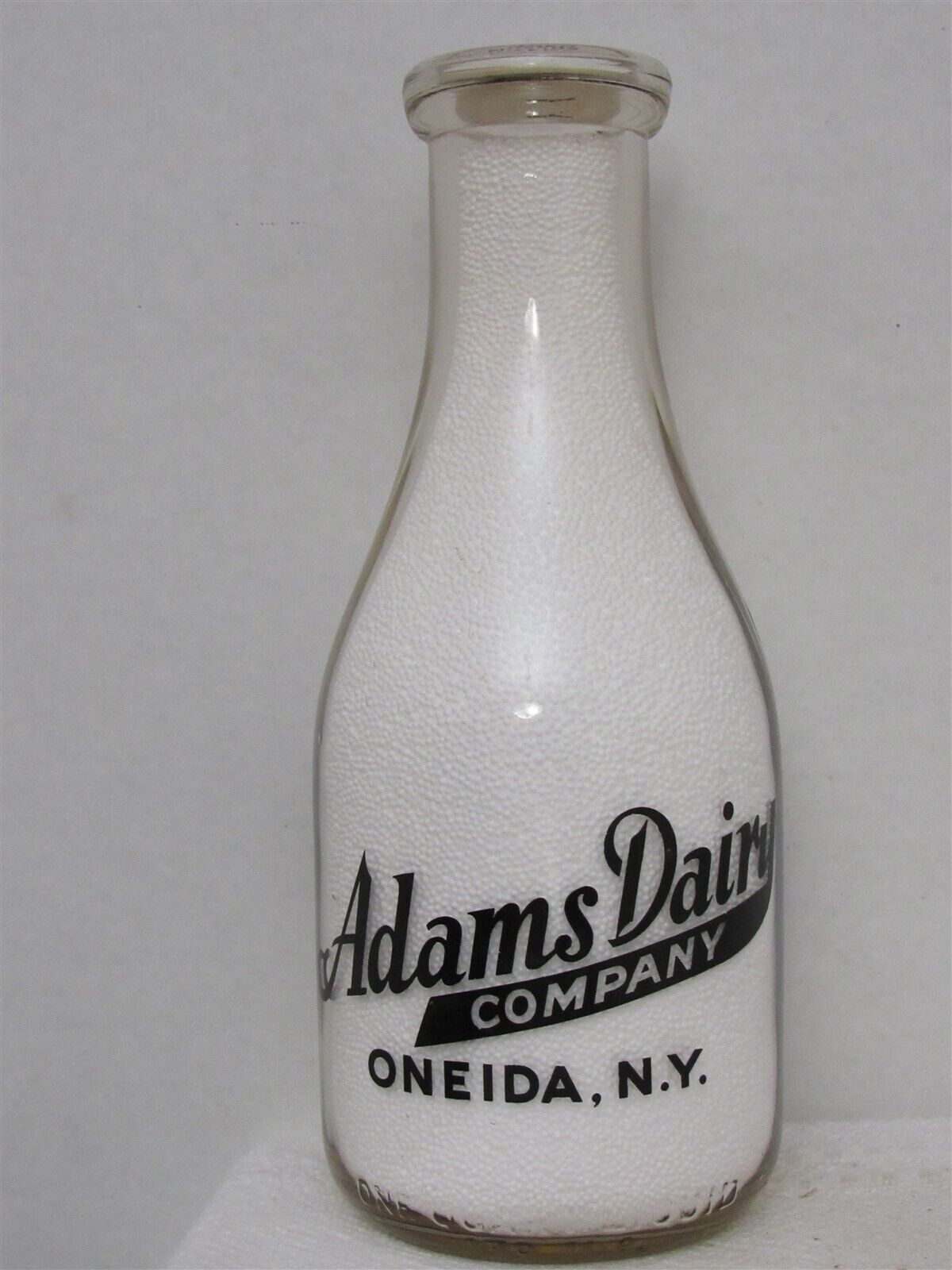 TRPQ Milk Bottle Adams Dairy Company Oneida NY MADISON COUNTY 1941 Very Rare