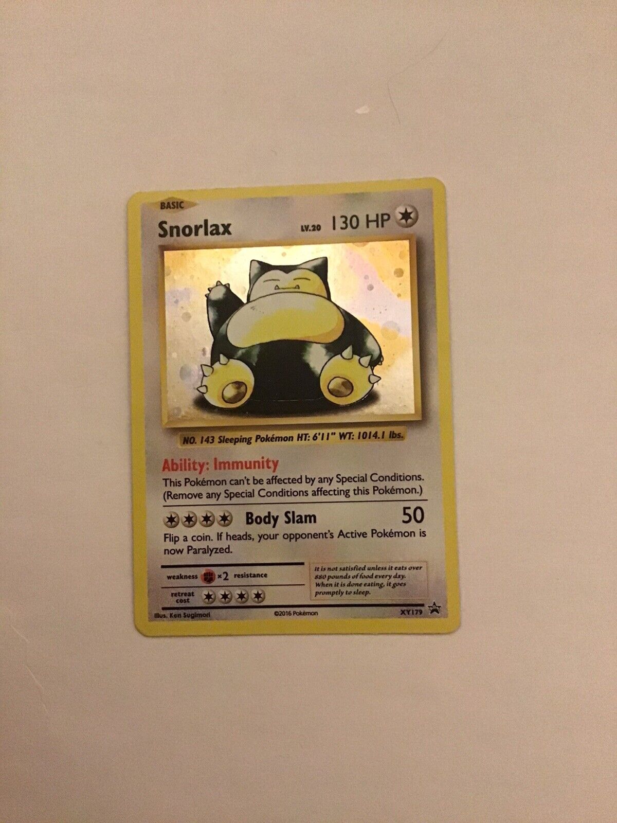 Snorlax XY179 Black Star Promo Pokémon Card