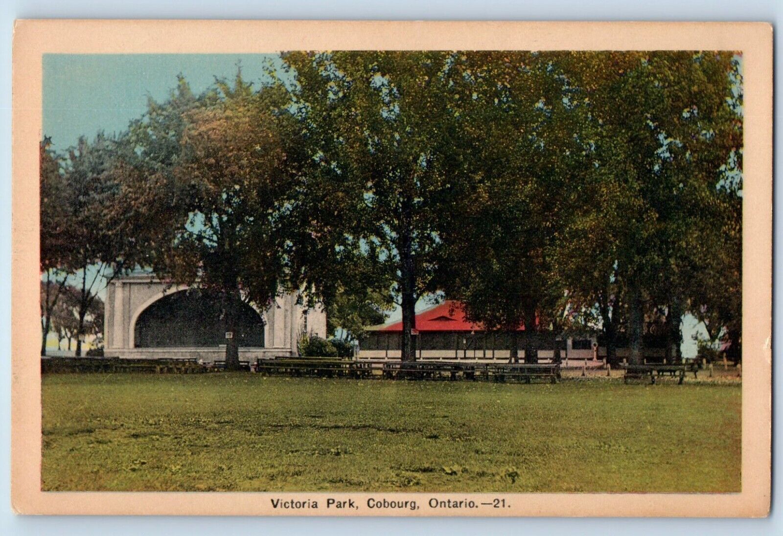 Cobourg Ontario Canada Postcard Victoria Park c1940\'s Unposted Vintage