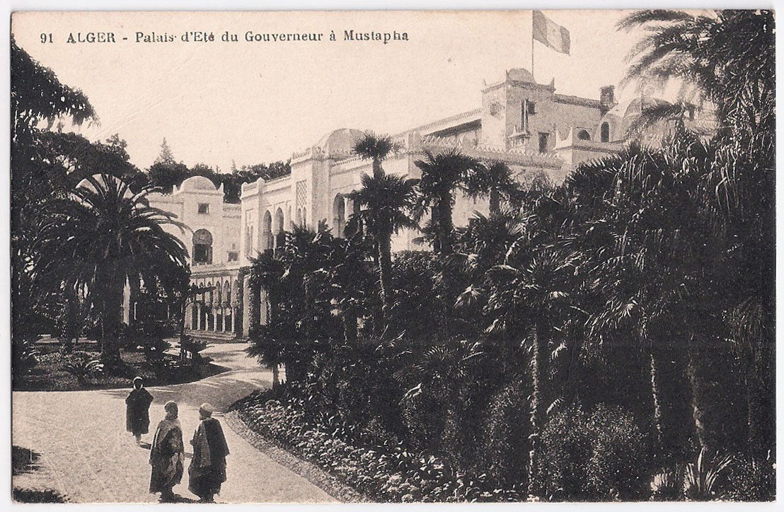 Algeria - Algiers Palace of the Governor Mustapha Antique Postcard